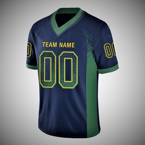 Maillot de football américain personnalisé à séchage rapide, imprimé par transfert thermique, col en V, unisexe, adulte, manches courtes, uniforme d'équipe, service OEM - Product Image 3