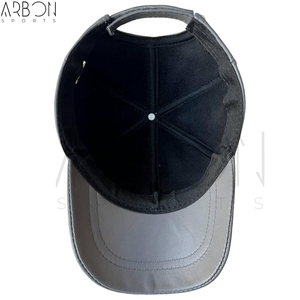 Unisex High Quality Waterproof Wholesale <b>Plain</b> Factory Rate Premium Custom Logo Grey Leather <b>Baseball</b> <b>Caps</b> For Adult Wear - Product Image 6