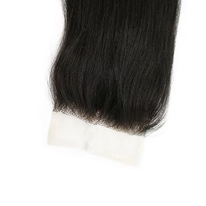 Cabello Remy Vietnamita de Alta Calidad 4x4 5x5 con Cierre de Encaje Liso Extremo, Doble Trama a Máquina, 100gr, Todos los Colores, Directo de Fábrica - Product Image 3