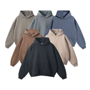 Sweat-shirts à capuche pour hommes de haute qualité, couleur unie, décontractés, en molleton de coton respirant, brodés et personnalisables pour l'hiver - Product Image 5