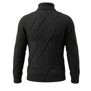 เสื้อสเวตเตอร์ผู้ชายทรงเข้ารูป คอสูง คอกลม พิมพ์ลายตัวอักษร สำหรับฤดูหนาว สวมใส่สบาย ระบายอากาศได้ดี ไม่หด ไม่ยับ - Product Image 5