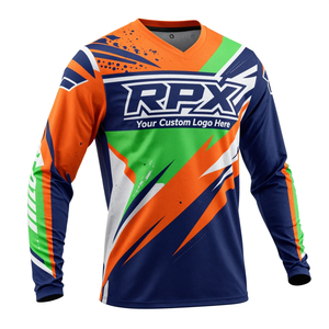 Maillot de motocross RPX avec logo personnalisé, manches longues, polyester, séchage rapide, vêtements de course toutes saisons, vêtements de course automobile, maillot de motocross - Product Image 4