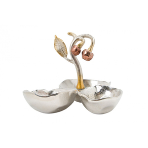 Ensemble de 3 bols de service en métal au design industriel en forme de feuille pour la maison, les hôtels, les fêtes, les fruits secs, les dattes, les noix, centre de table - Product Image 3