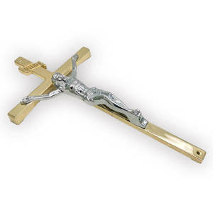 Altar de Adoración de Madera y Metal con Cruz de Latón, Decoración Religiosa Cristiana para Mesa, Sala de Oración, Iglesia o Espacio Sagrado - Product Image 6