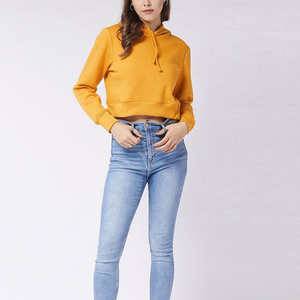 Sweat à capuche décontracté pour femme, couleur moutarde, imprimé personnalisé, respirant, automne-hiver, 100 % polyester, style streetwear, devant imprimé - Product Image 5