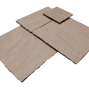 Paquete de adoquines de piedra arenisca marrón otoñal GROCON de 22 mm, losas de pavimentación naturales, duraderas, modernas y ecológicas para exteriores. - Product Image 1