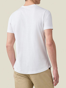 Mens <b>White</b> O Neck T Shirt Short Sleeve Regular Fit Cotton Jersey Knit Casual Solid Color Comfortable Daily Wear <b>Tee</b> Men - Product Image 3