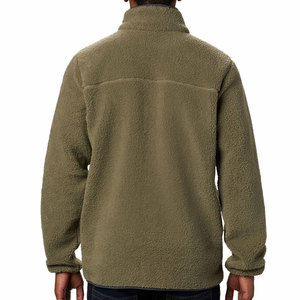 Chaqueta de lana gruesa con cremallera para hombre, abrigo de invierno con cuello alto y bolsillos - Product Image 6