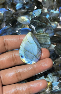 Natural Multi Fire Labradorite Loose Gemstone Mix Shape and Size 25-40MM Cut Stone Labradorite Stone Jewelry Making - Product Image 4