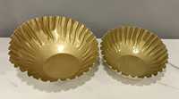 Plateau de service moderne en métal martelé doré, forme ronde avec motif étoile, motif décoratif, multifonctionnel pour la maison, l'hôtel, les mariages