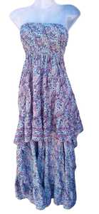 Alla moda donna lungo Casual da sera e uso quotidiano abito da giungla di seta in abbigliamento 2023 alla moda Maxi abito hippie - Product Image 3