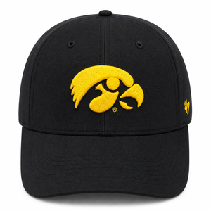 Gorra de Lona Negra de 6 Paneles Zephyr Iowa Hawkeyes con Logotipo Bordado en Amarillo, Ajustable, Unisex, Estilo Casual, Hip Hop, Deportivo - Product Image 6