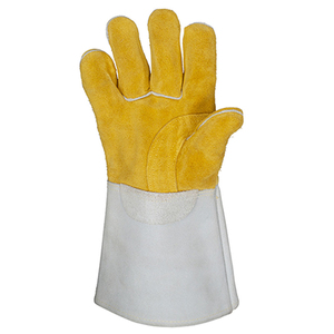 Leather Industrial Welding 16" <b>Long</b> Sleeve Leather Reinforced Welding <b>Gloves</b> Function Anti-Heat Industrial Safety Leather <b>Gloves</b> - Product Image 3