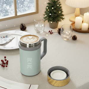 Meilleure vente Bouteille thermos moderne portable sous vide en acier inoxydable de style classique de 16oz/500ml avec doublure en porcelaine - Product Image 1