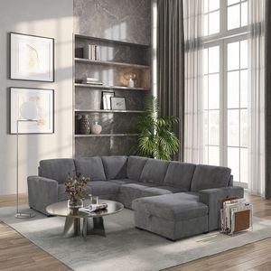 Divano Letto Sezionale Estraibile Melody Grey - Product Image 5