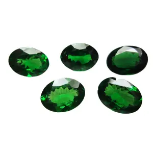 Tsavorite Garnet hijau Oval pir campuran bentuk potongan segi dikalibrasi ukuran hijau Tsavorite harga grosir Per karat batu permata longgar