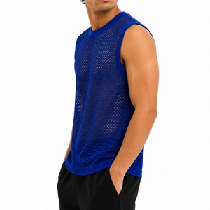 Débardeur de sport respirant en mesh premium pour homme, vêtements de sport confortables pour la musculation - Product Image 3
