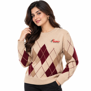 Suéteres para Mujer Diseñados con Tejido Elástico, Silueta Ajustada y Cómoda, Cuello Redondo, Mangas Flexibles y Suaves - Product Image 1