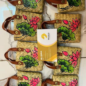Llavero de cesta/cono vietnamita natural seleccionado para eventos creativos, regalos y artículos promocionales de 99 Gold Data Co. - Product Image 1