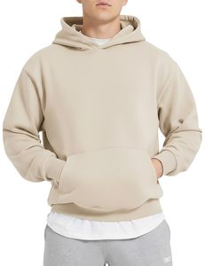 Wholesale Premium Quality Blank <b>Fleece</b> Baggy Drop Shoulder Hoodies Men 100% Cotton Pullover Custom Logo Print Hoodie Sweatshirts - Product Image 1