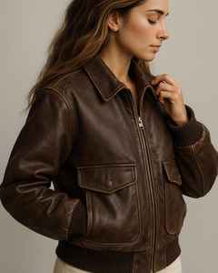 Veste de motard en cuir PU personnalisée pour femmes avec doublure en viscose respirante, fermeture éclair coupe-vent pour l'hiver - Product Image 5