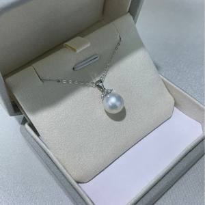 Collier en perles Edison, perles d'eau douce naturelles, argent pur S925, style cils, pendentif unique avec lumière intense, qualité supérieure - Product Image 1