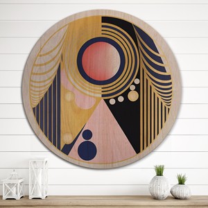 Sculpture murale contemporaine abstraite en bois de pin, design Art Déco, vente en gros Inde - Product Image 1