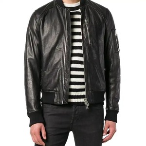 Hot Selling Men's <b>Winter</b> <b>Leather</b> <b>Jackets</b> Stand Breathable Windproof Waterproof Eco-Friendly High Street Men's <b>Leather</b> <b>Jacket</b> - Product Image 4