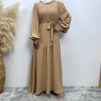 Abaya Modesta para Mujer, Talla Grande, Manga Larga, Vestido Largo Hasta el Suelo, Musulmán, para Oración, Casual, Primavera, Sin Costuras, Ligero, Transpirable