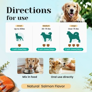 Golosinas Masticables Suaves para Perros y Gatos, Alivio de Alergias, Tratamiento para la Picazón de la Piel, Refuerzo Inmunológico, Antipicazón, Alivio de Alergias en Mascotas, Alergias Estacionales - Product Image 2