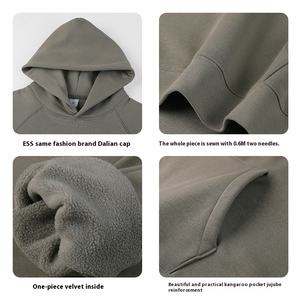 เสื้อฮู้ดดี้สไตล์สตรีทแวร์สำหรับผู้ชาย แบบ unisex สำหรับฤดูหนาว มีซิป ผลิตจากวัสดุเป็นมิตรต่อสิ่งแวดล้อม แห้งเร็ว คุณภาพสูง สวมใส่สบาย ผลิตจากผ้าโพลีเอสเตอร์/คอตตอนผสม - Product Image 2