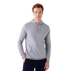 Sweat à capuche personnalisable 100 % coton pour homme, épais, uni, en polaire, imprimé sérigraphié, respirant et thermique - Product Image 1