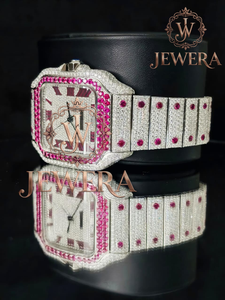 Reloj de Acero Inoxidable Mossinate de la Mejor Calidad con Diamantes, Reloj de Lujo en Oro y Plata para Personas a la Moda - Product Image 3