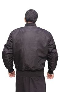 Negro impermeable suelto vuelo hombres clásico al por mayor chaqueta de bombardero chaqueta de motociclista chaqueta de moto para hombres - Product Image 2