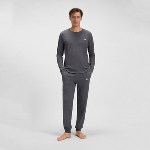 Ensemble de survêtement thermique en molleton brossé à col ras du cou pour homme, pantalon de jogging et sweat à capuche à manches longues, tenue décontractée deux pièces – Fournisseur en gros - Product Image 2