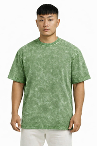 T-shirts à manches courtes pour hommes, marque privée OEM, 100% coton, coupe oversize, effet vintage, délavé à l'acide, impression personnalisée, faible MOQ, fabricant - Product Image 3