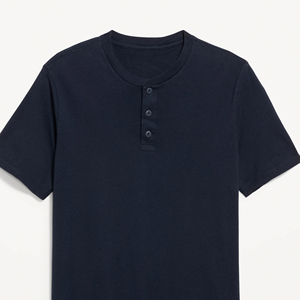 Camiseta Henley de Algodón para Hombre con Logotipo Personalizado al por Mayor, OEM ODM, Ropa Casual Ajustada con Logotipo Personalizado, Venta al por Mayor - Product Image 4