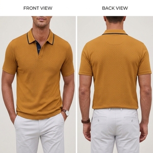 เสื้อโปโลลำลองสำหรับผู้ชาย ผลิตจากผ้าคุณภาพพรีเมียม สวมใส่สบาย ทนทาน เหมาะสำหรับทำงาน เล่นกีฬา และใช้ในชีวิตประจำวัน - Product Image 4