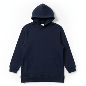 Sudadera con Capucha Azul Marino para Hombre, Corte Regular, Felpa Francesa de Algodón, Informal, con Bolsillo Delantero, para Otoño - Product Image 1