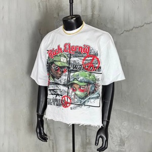 Custom Wholesale 3D Print Logo Streetwear Graphic Tshirt Vintage Distress Oversized Boxy Cropped T <b>Shirt</b> <b>Men</b> - Product Image 2
