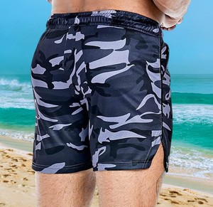 New <b>Men</b>’s Camo Print Swim Shorts Quick Dry Beach <b>Trunks</b> with Drawstring Waist, Summer Surf and Pool Wear Comfortable Plus Size - Product Image 2