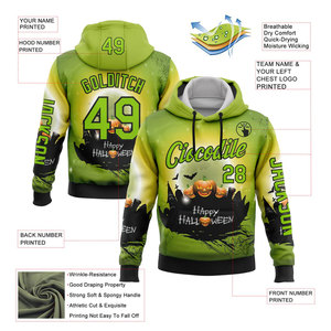 Custom Name Team <b>Hoodie</b> <b>Men</b> Black <b>Orange</b> Sublimation Print Casual Autumn Wear Regular Fit Knitted Polyester Hooded Sweatshirt - Product Image 5