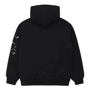 Sudadera con Capucha Unisex Negra de Algodón, Estilo Urbano, Manga Larga, Corte Holgado, Ligera para Invierno, con Cierre de Cordón - Product Image 2