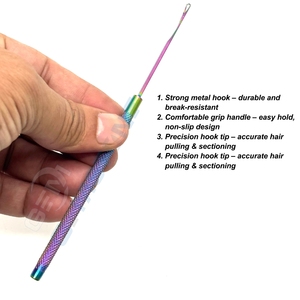 Professional Hair Extension Pulling <b>Hook</b> <b>Tool</b> | Micro Ring & Nano Ring Loop <b>Hook</b> Needle | Stainless Steel Rainbow Salon <b>Tool</b> - Product Image 3