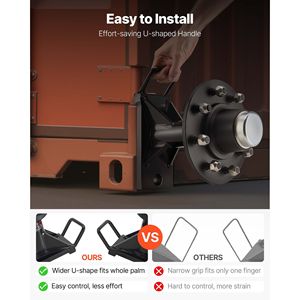 Kit Ruote per Container Pesanti a 8 Fori, Assali e Trasmissioni per Camion, per Fissaggio Sicuro con Cinghie a Cricchetto da 20 e 40 Piedi - Facilita il Spostamento - Product Image 6