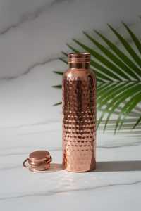 BURAQ HANDICRAT Copper Water <b>Bottle</b> 1L Design for Travel - Product Image 4