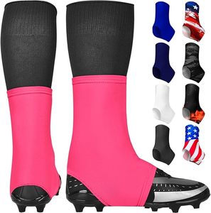 Unisex Cleat <b>Socks</b> With Pink Cuff Moisture Wicking Spandex Polyester Mesh Elastic Closure All Seasons Solid Color Football Appa - Product Image 1