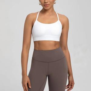 Sujetador deportivo personalizado al por mayor para mujer, con cuello redondo y espalda en Y, para entrenamiento, fitness, gimnasio y yoga, con almohadillas extraíbles - Product Image 2