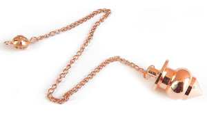 Pendule en cuivre à pointe ronde, pour la radiesthésie, le Reiki, la divination des chakras, la méditation, Pendule Cronus - Product Image 3