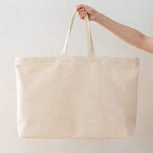 <b>Large</b> <b>Canvas</b> Tote <b>Bag</b> with Top Handle for Daily Shopping Use - Product Image 2